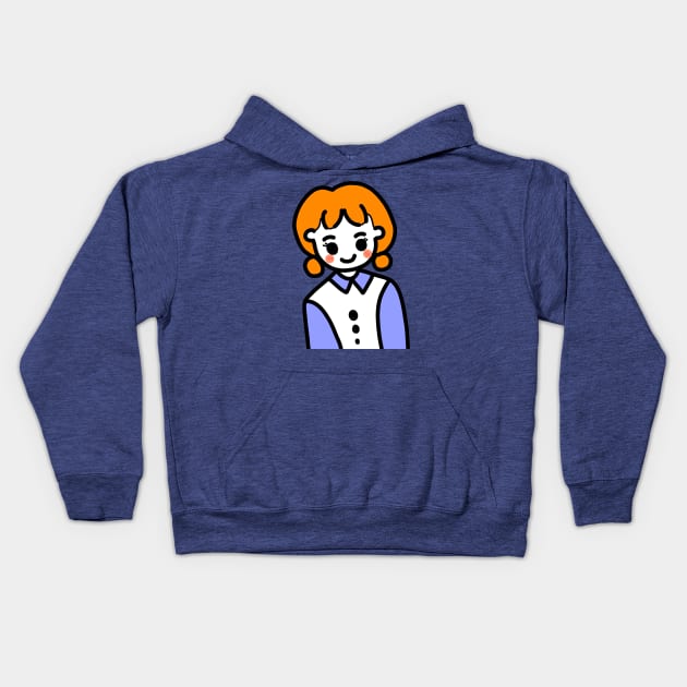 sheep hair girl Kids Hoodie by daisymumi